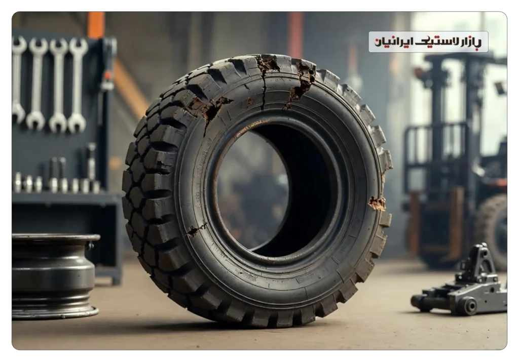 زمان تعویض لاستیک لیفتراک