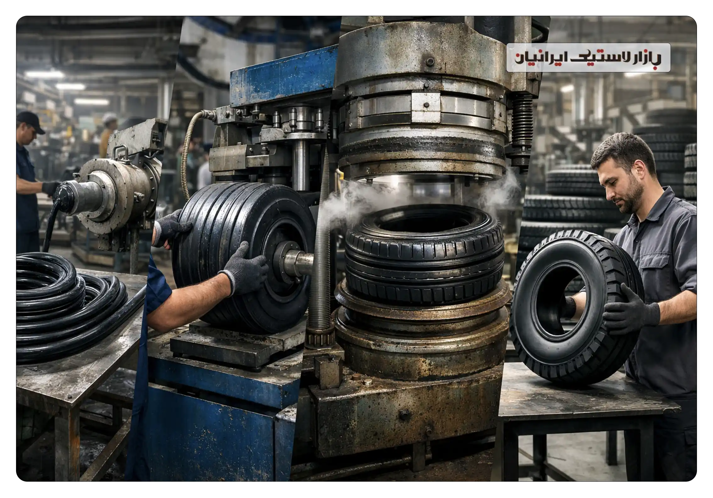 مراحل کامل پرس لاستیک توپر