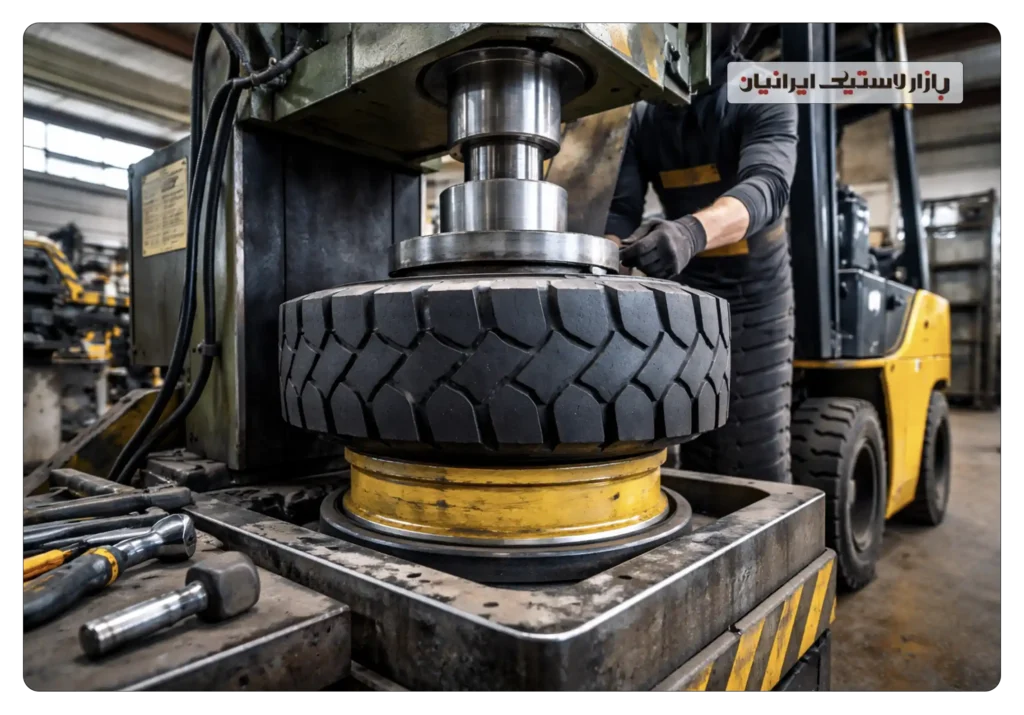 پرس لاستیک توپر لیفتراک